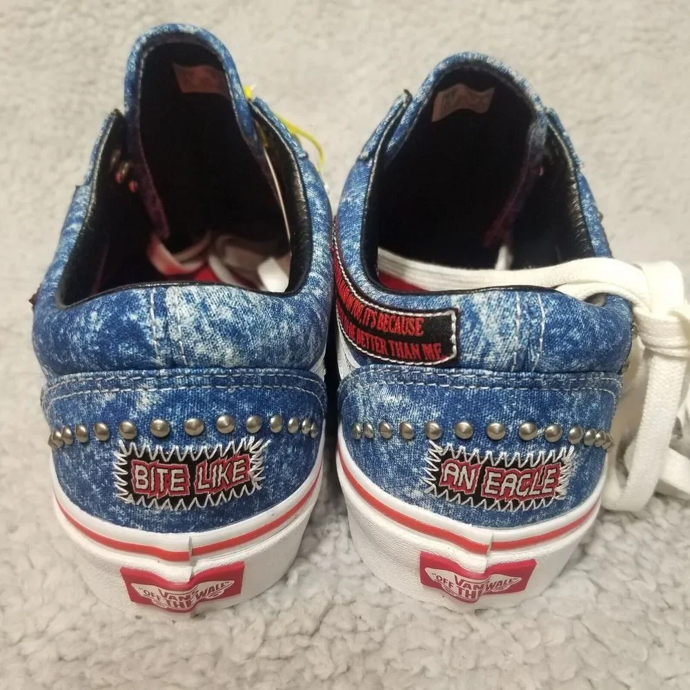 Vans‎ X Cobra Kai Eagle Fang Karate Denim Old Skool Shoes US 7 M / 9 Women NEW